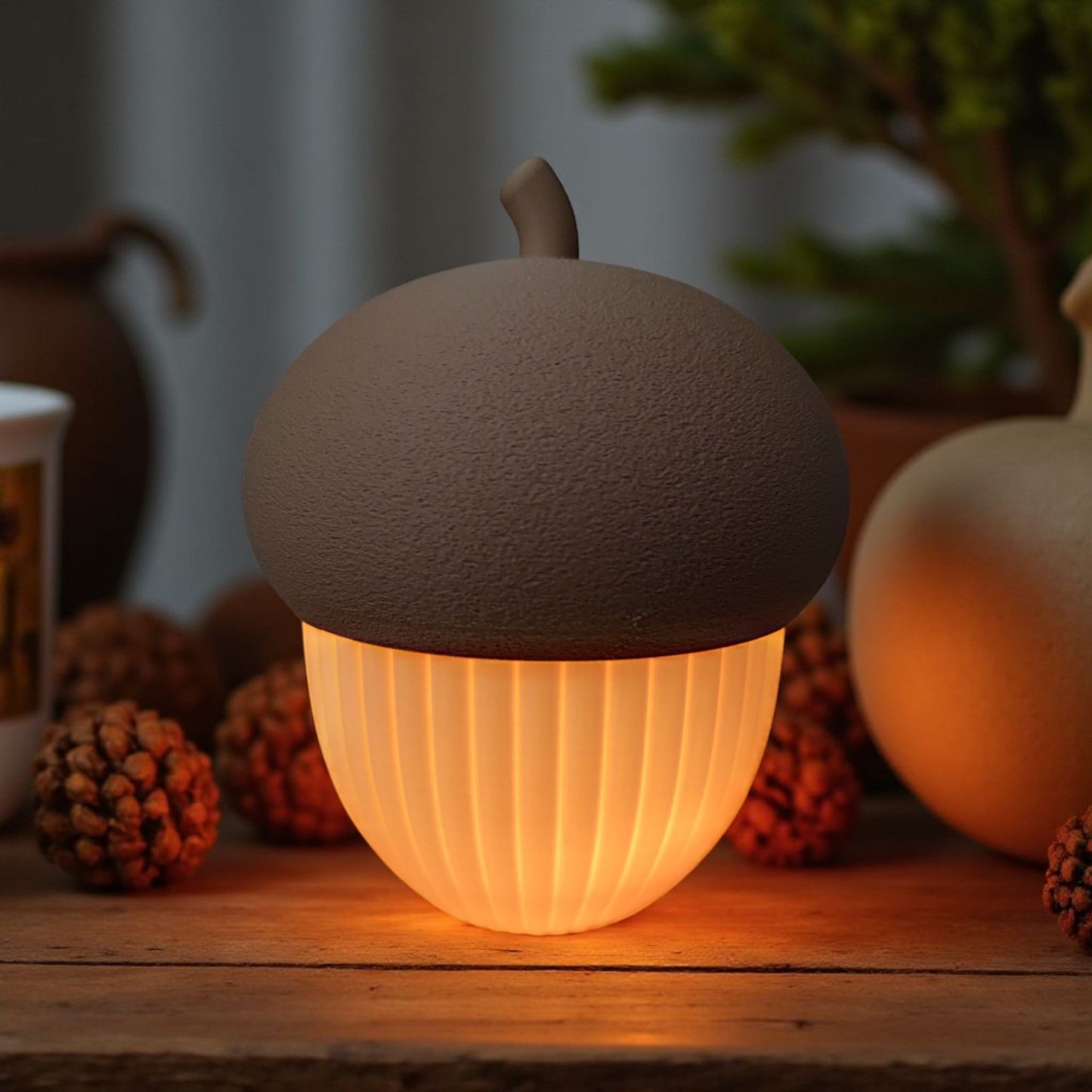 Pot décoratif en forme de gland