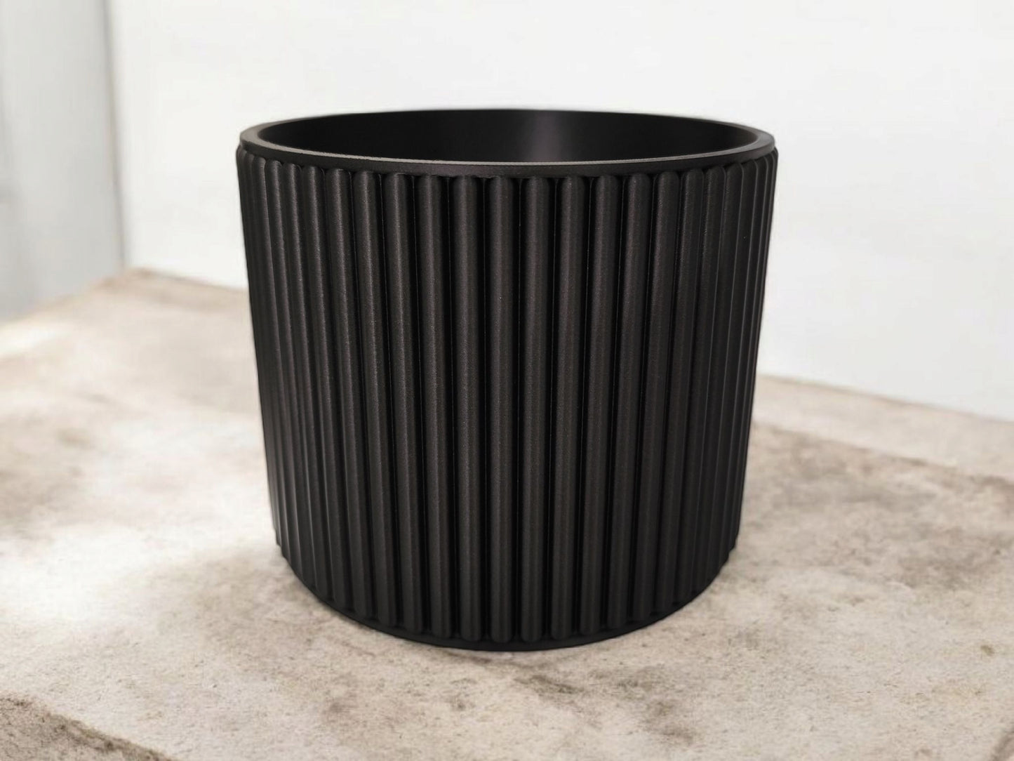 Organisateur cylindrique à rainures – Rangement élégant
