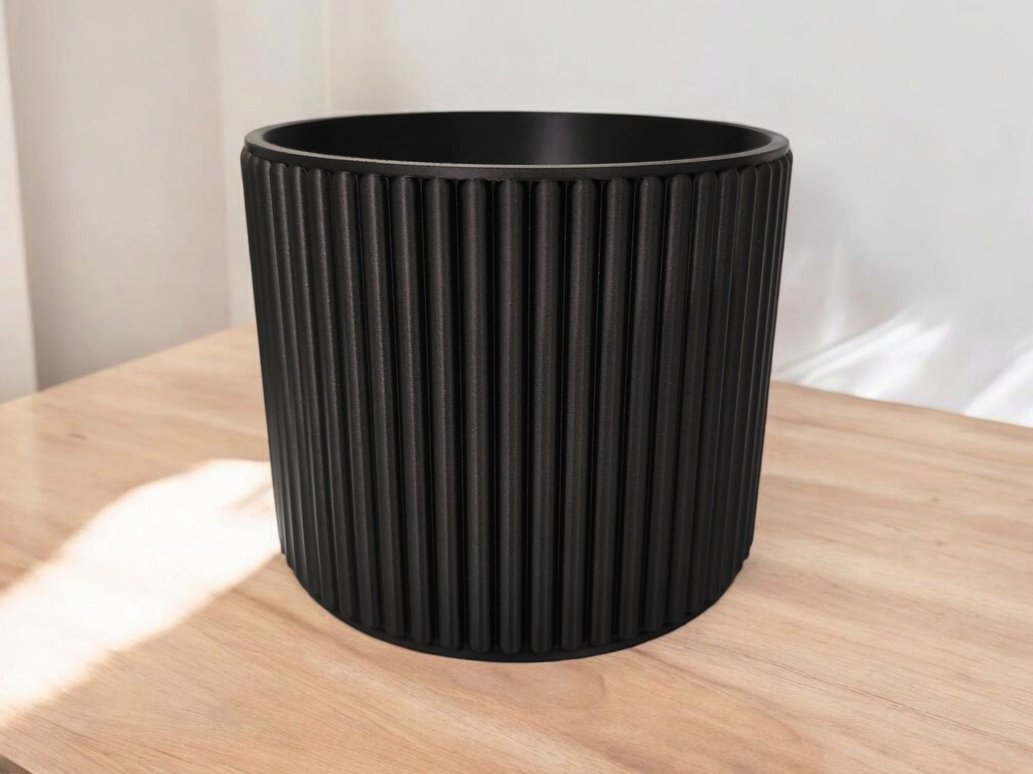 Organisateur cylindrique à rainures – Rangement élégant
