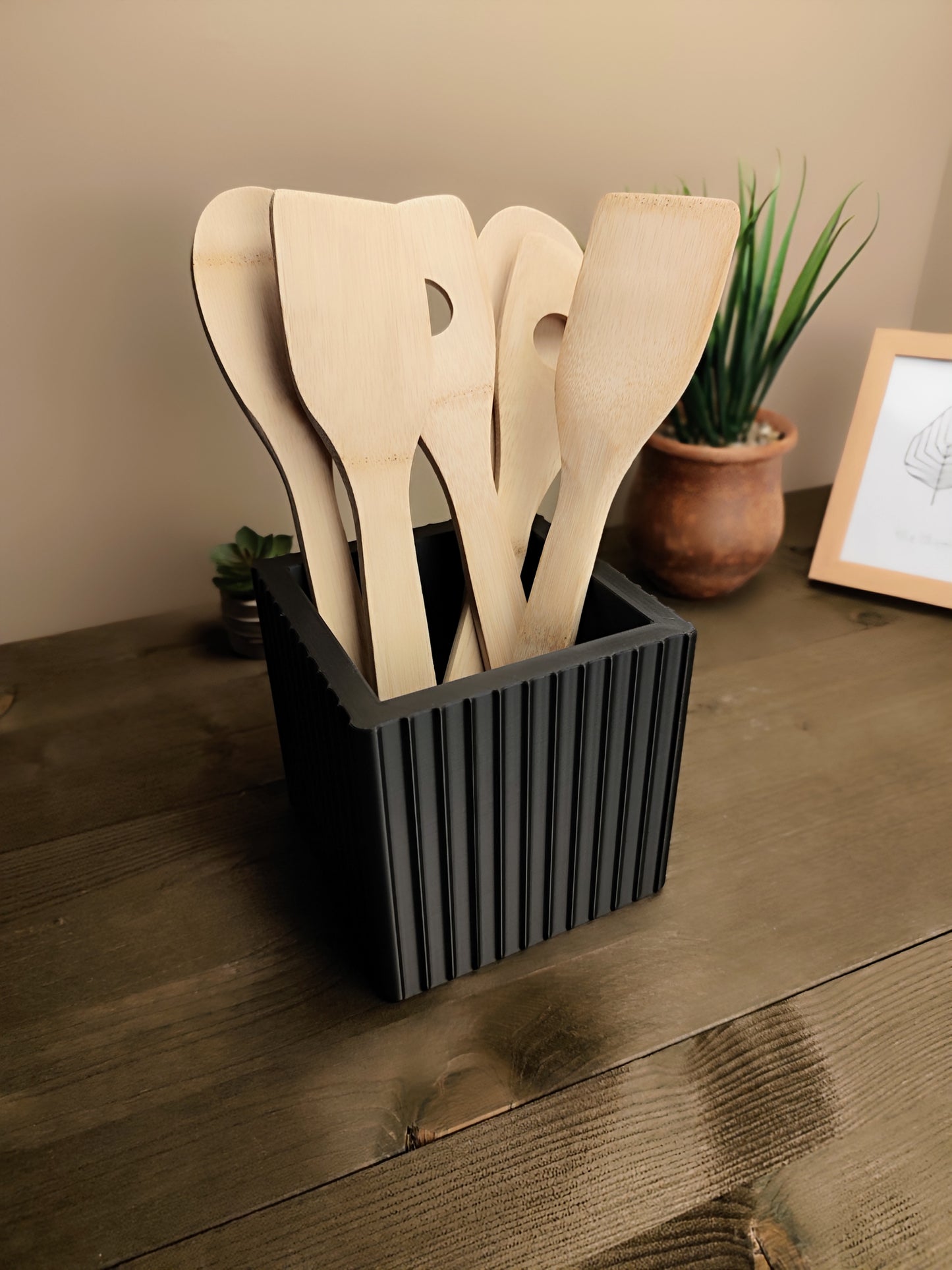 Porte-ustensiles carré Strio – design moderne