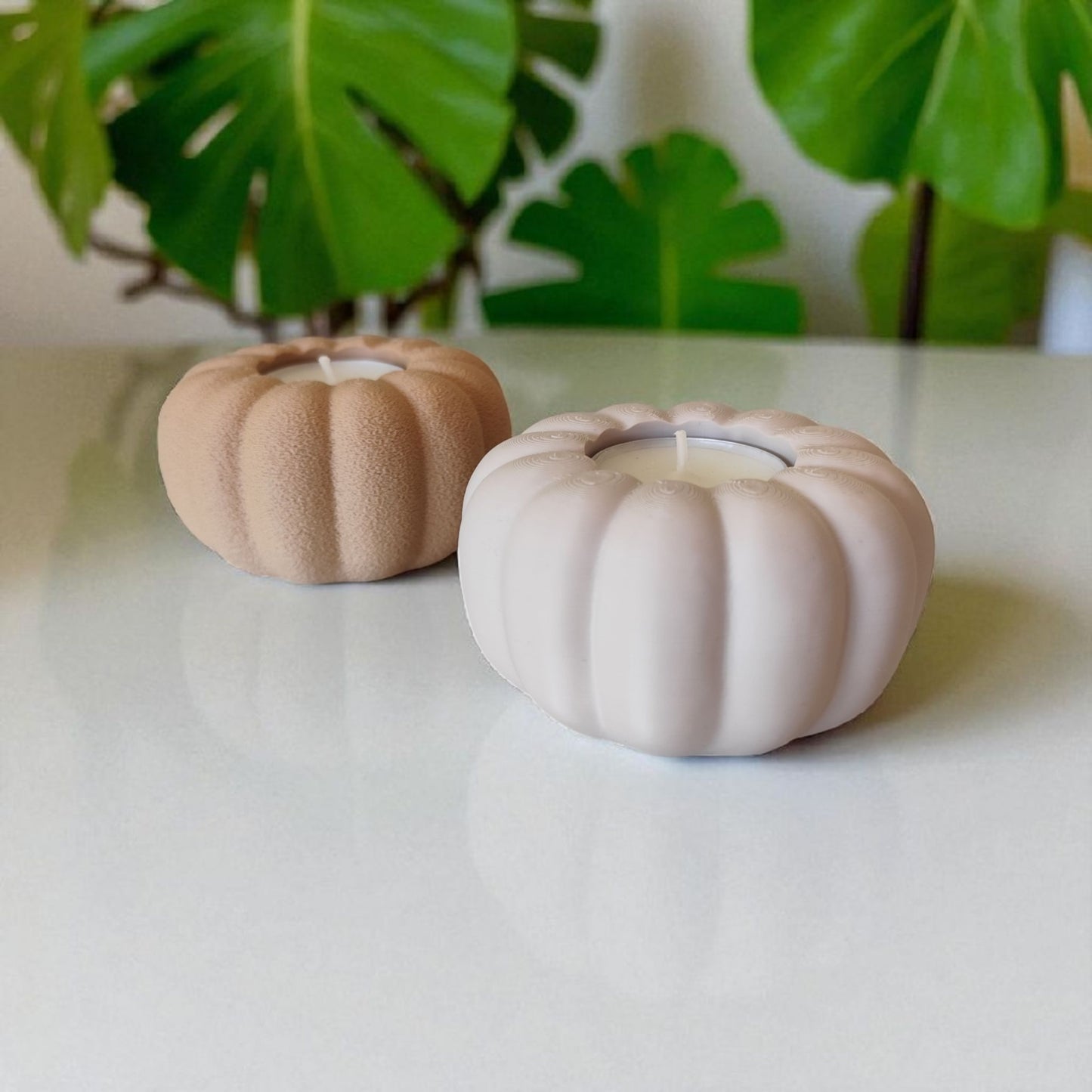 Porte-bougie chauffe-plat en forme de citrouille – Décoration d’automne cosy