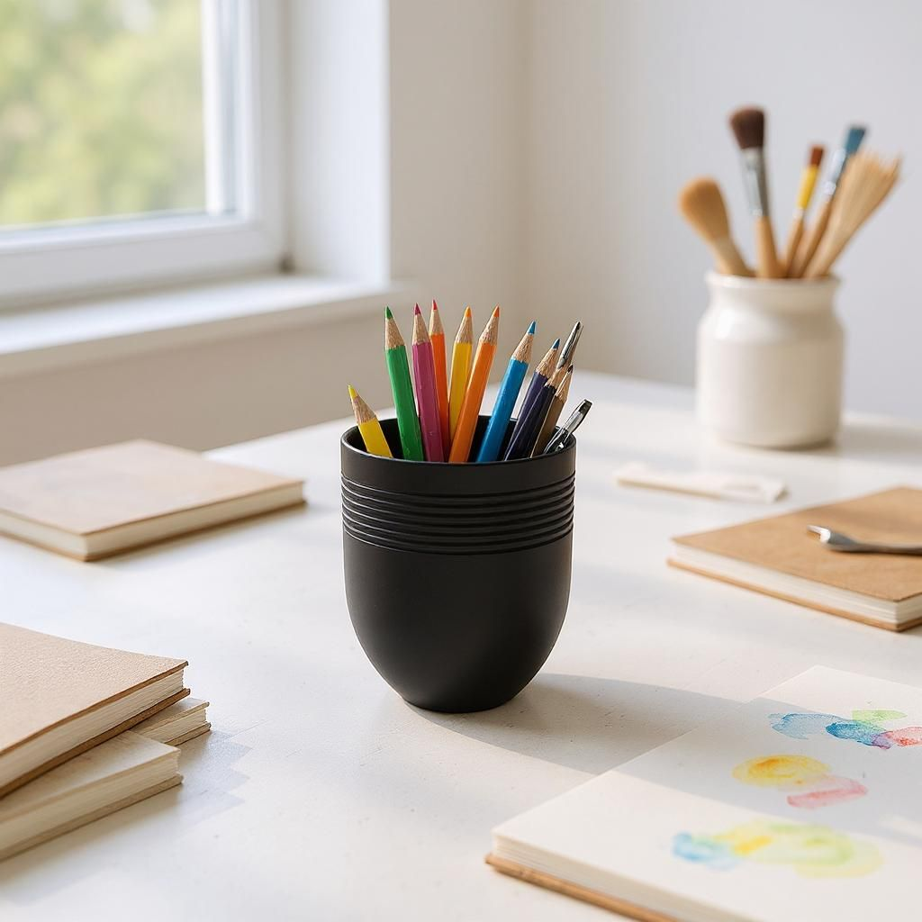 Pot de rangement arrondi – Élégance et sobriété