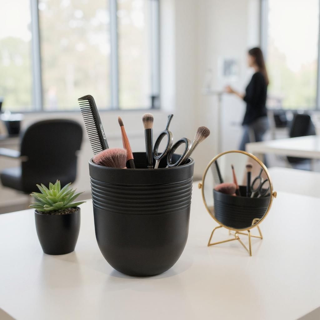 Pot de rangement arrondi – Élégance et sobriété