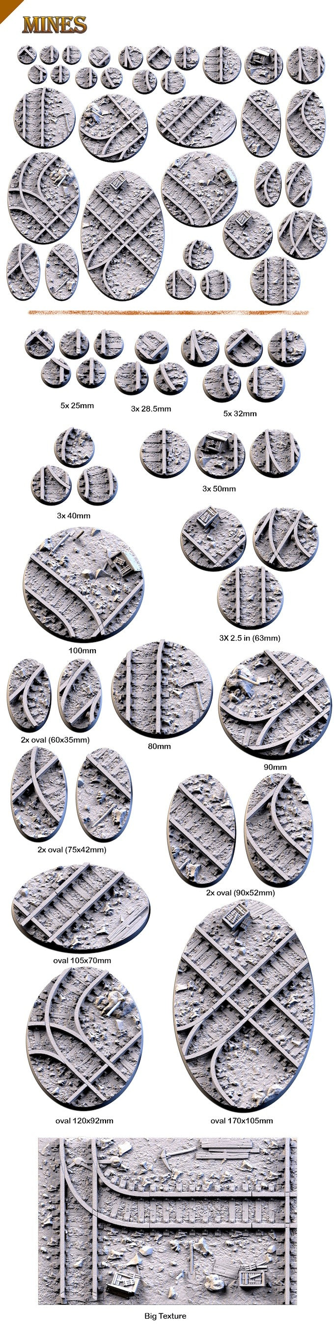 Bases/Socles "Mine"