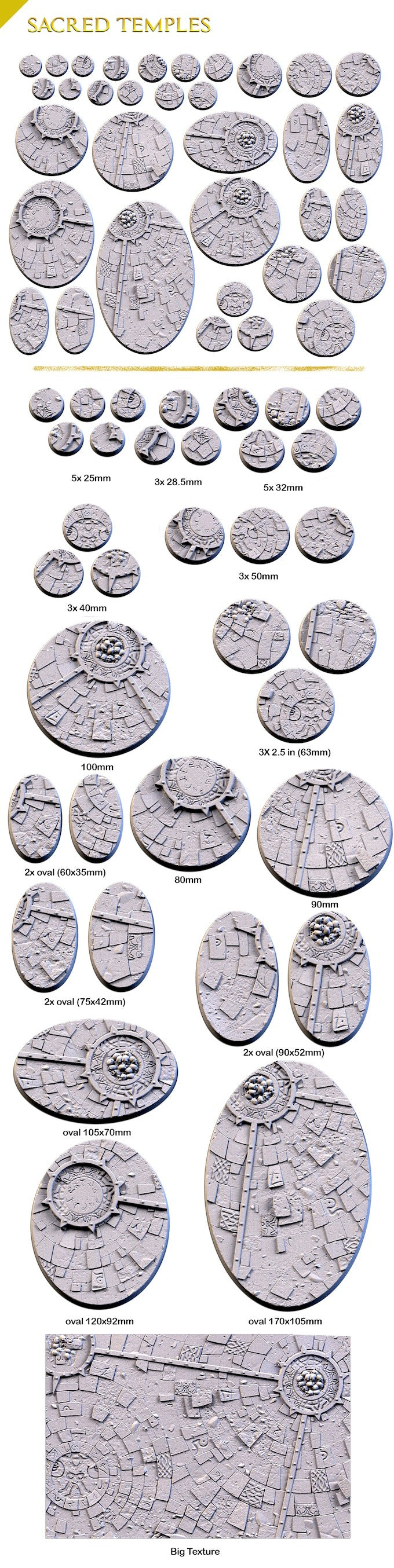 Bases/Socles "Temple Sacré"