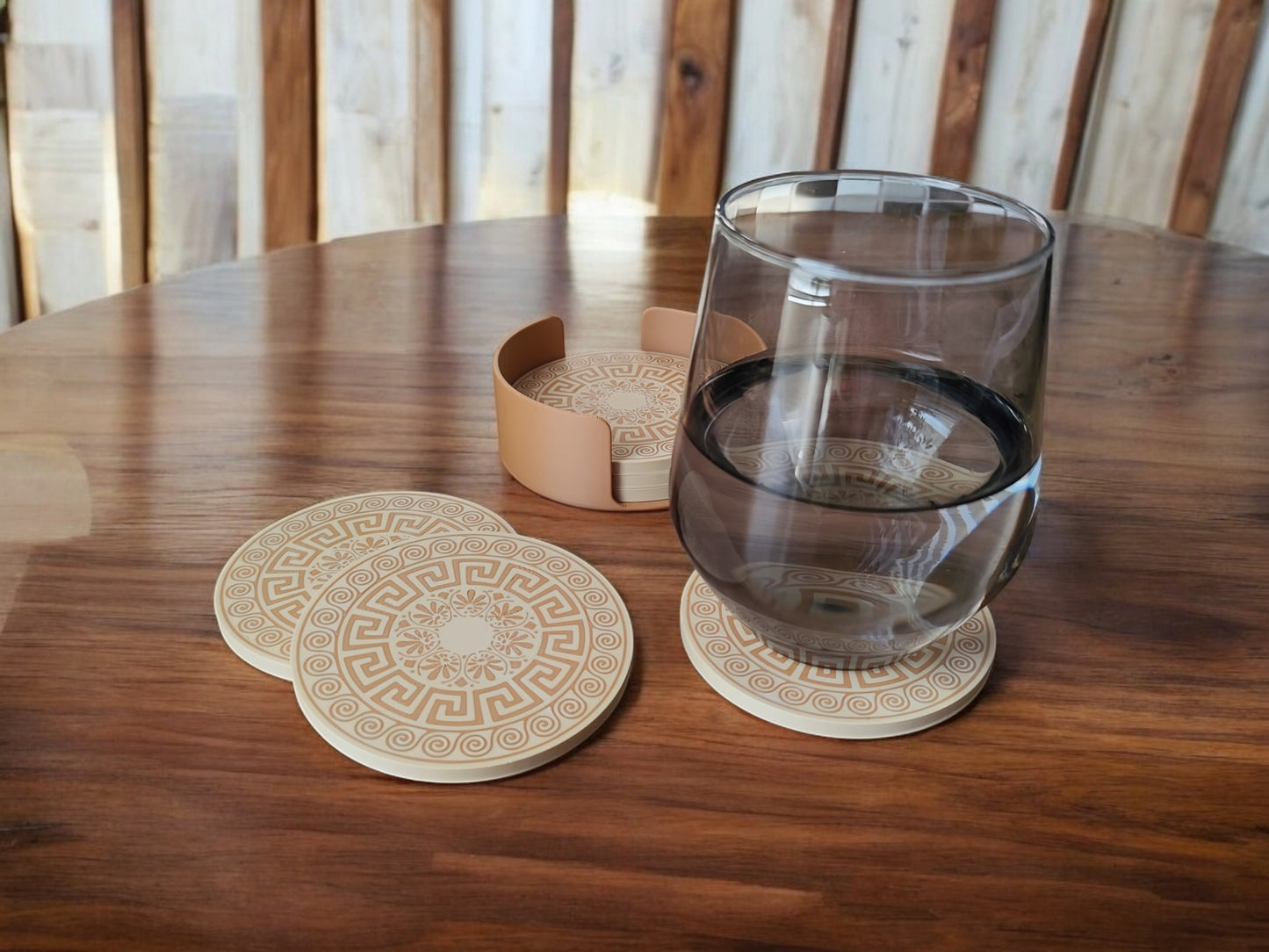 Sous-verres décoratifs avec support "Mediterranea"