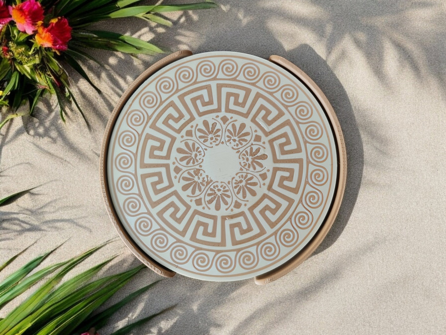 Sous-verres décoratifs avec support "Mediterranea"