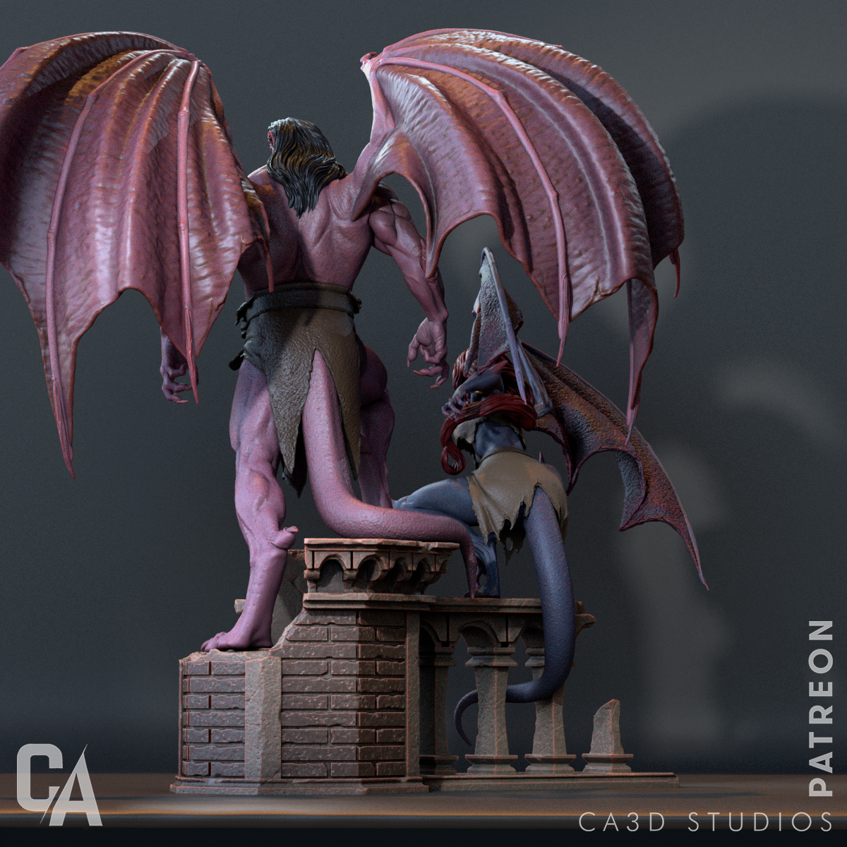 Demona et Goliath - Gargoyles