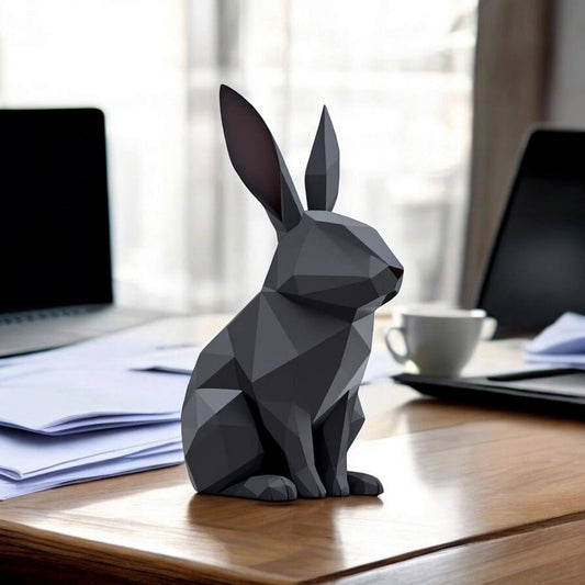 Sculpture « Lapin Low Poly » - vue 1