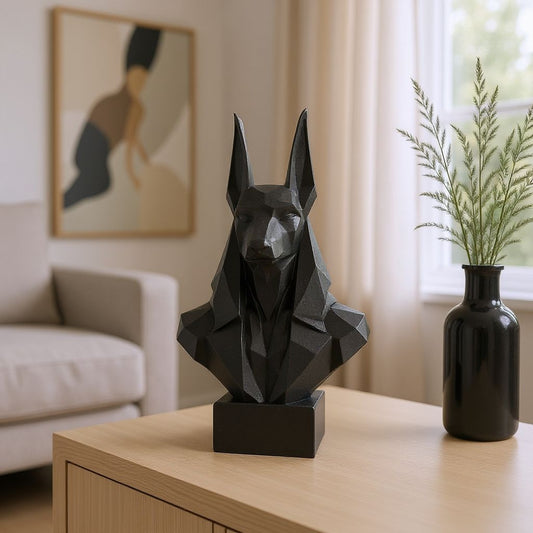 Sculpture « Buste d'Anubis Low Poly » - vue 1