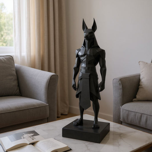Sculpture « Statue d'Anubis Low Poly » - vue 1