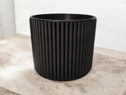Organisateur cylindrique à rainures – Rangement élégant