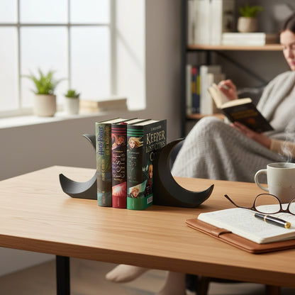 Serre-livres décoratif design "Lune"