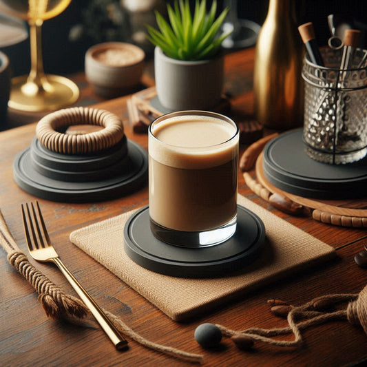 Sous-verres décoratifs rond avec support