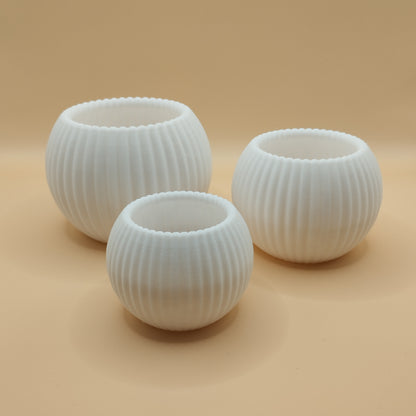 Porte-bougie Strio Sphere – douceur et lumière enveloppante