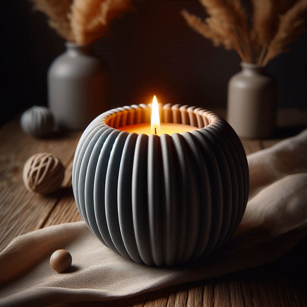 Porte-bougie Strio Sphere – douceur et lumière enveloppante