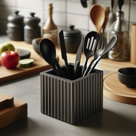Porte-ustensiles carré Strio – design moderne