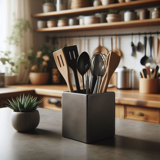 Porte-ustensiles carré – design minimaliste