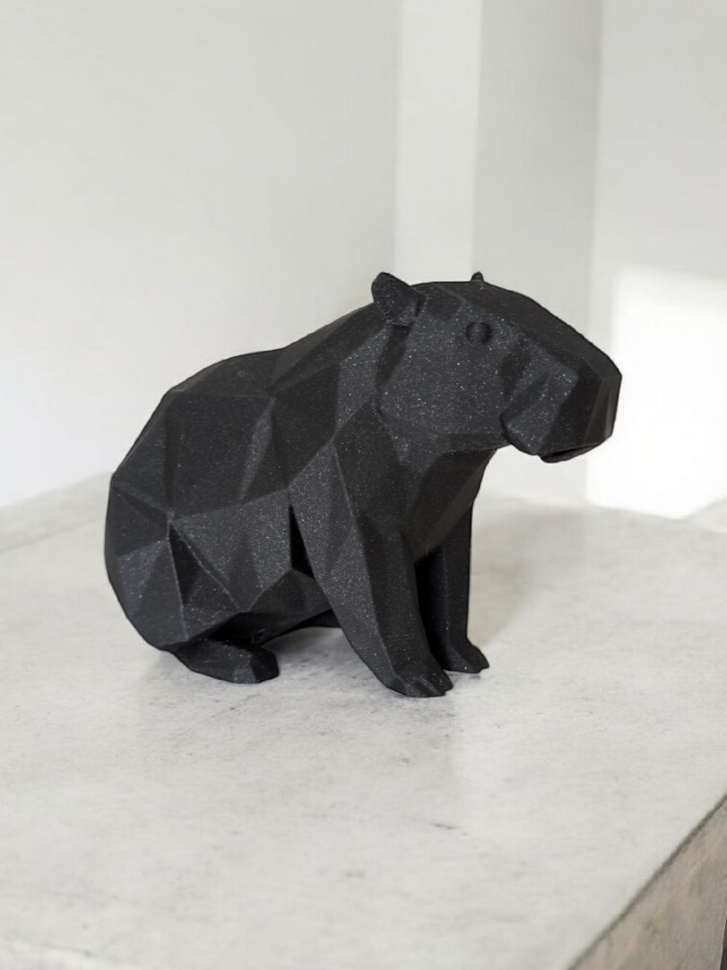 Sculpture Capybara géométrique