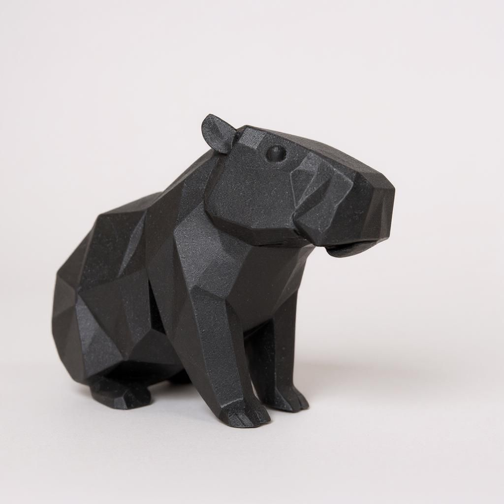 Sculpture Capybara géométrique