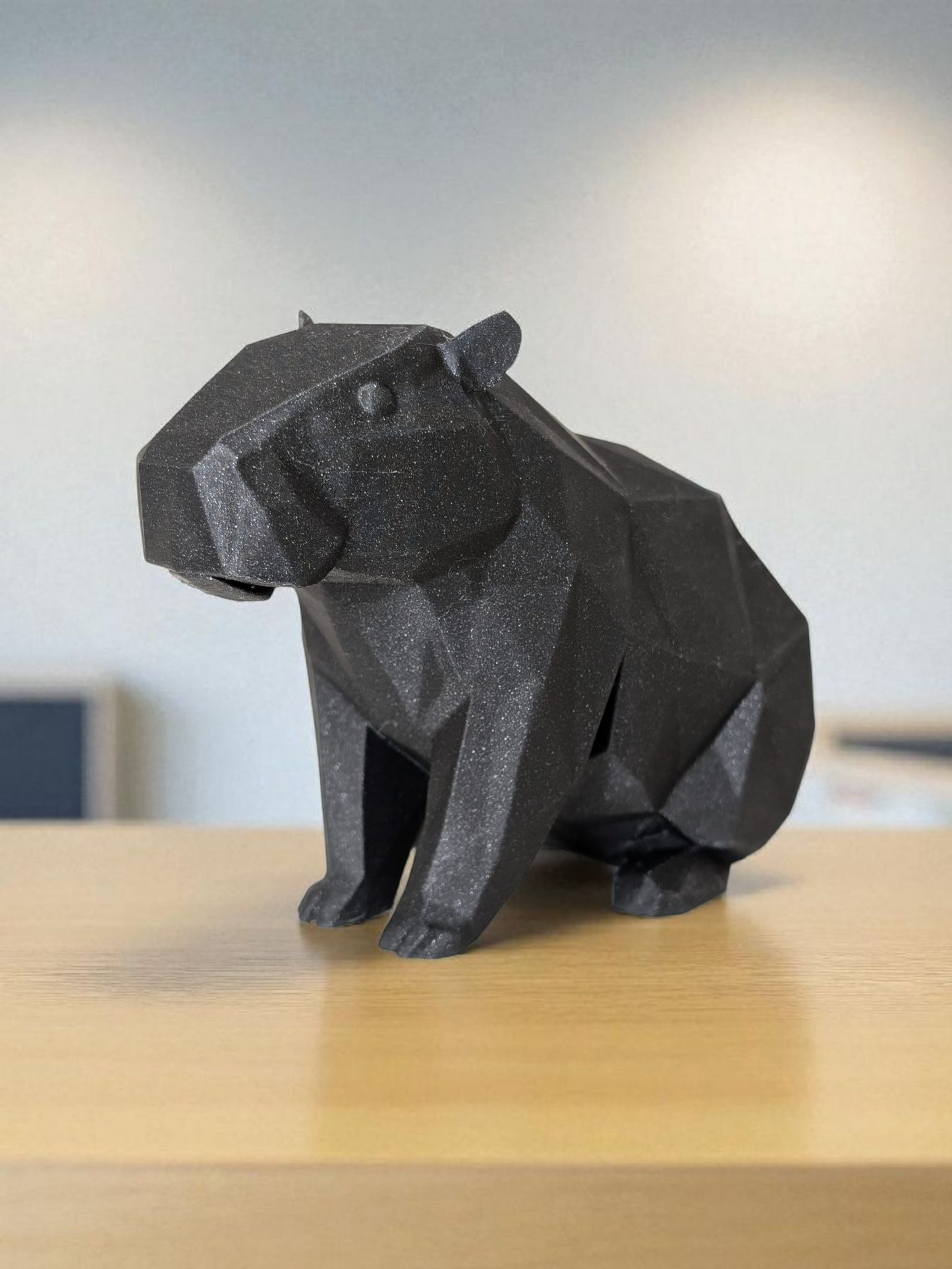 Sculpture Capybara géométrique