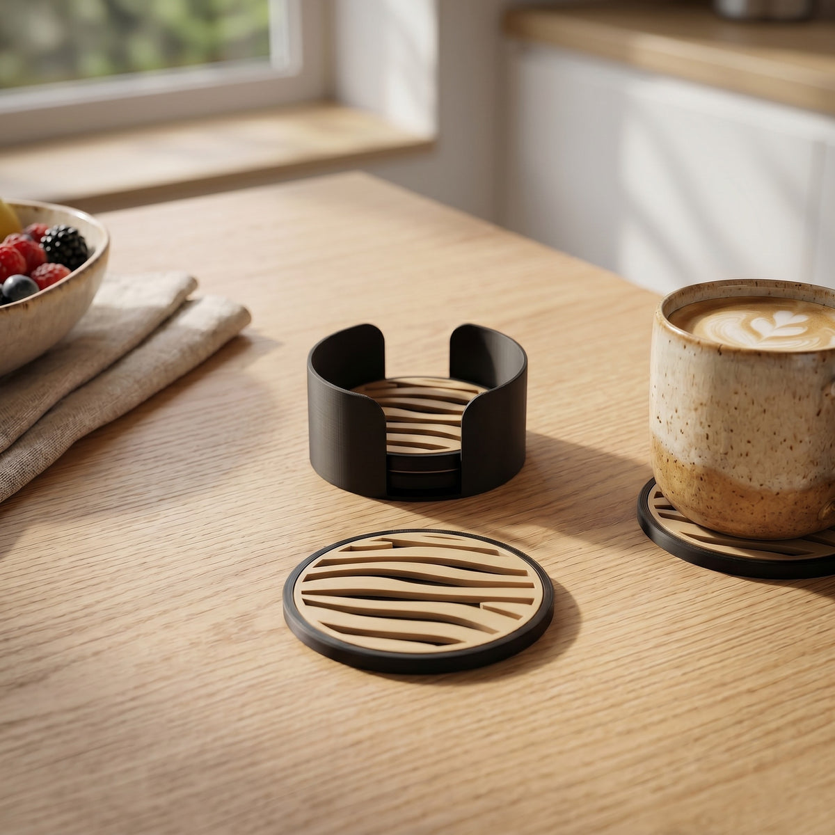 Set de sous-verres à texture zèbre - vue 3