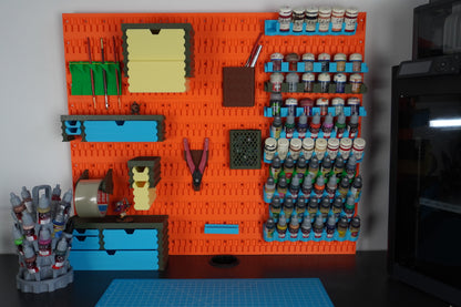 Support pour pots de peinture – Compatible IKEA Skådis (4 ou 6 pots)