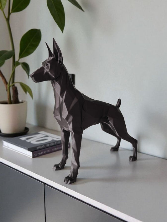 Sculpture « Dobermann Low Poly » - vue 1