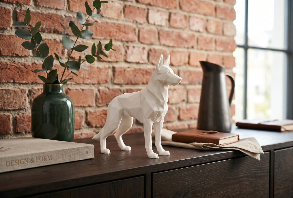 Sculpture « Berger Allemand Low Poly » - vue 1
