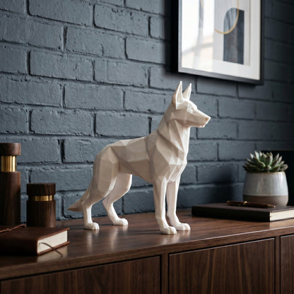 Sculpture « Berger Allemand Low Poly » - vue 3
