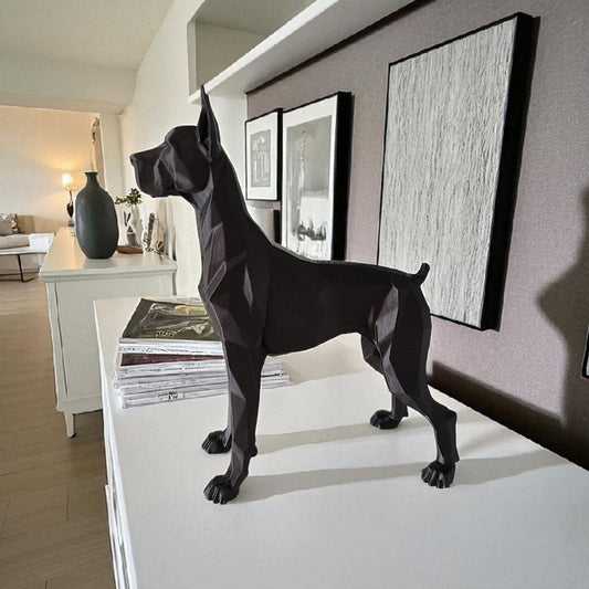 Sculpture « Dogue Allemand Low Poly » - vue 1