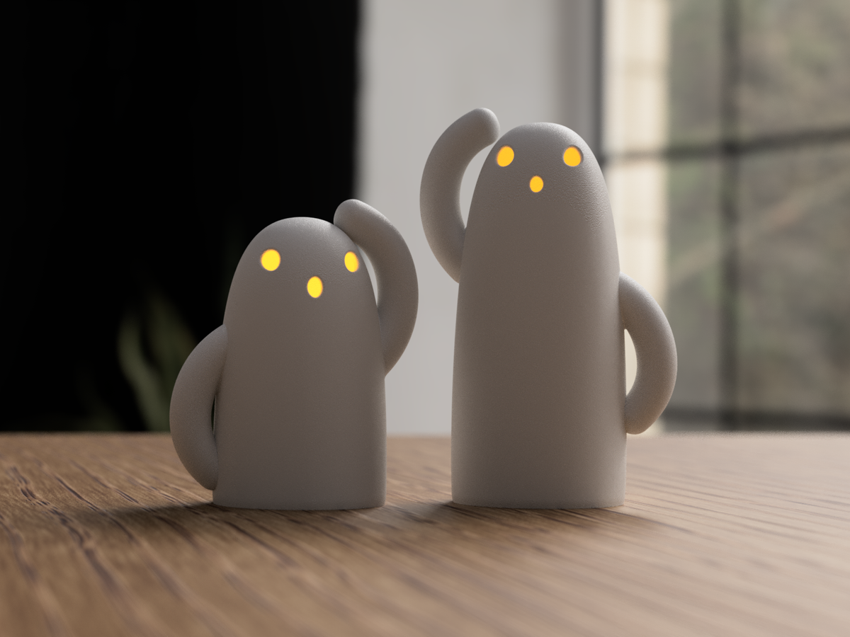 Fantômes Haniwa lumineux – Décoration Halloween inspirée du Japon en impression 3D