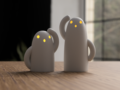 Fantômes Haniwa lumineux – Décoration Halloween inspirée du Japon en impression 3D