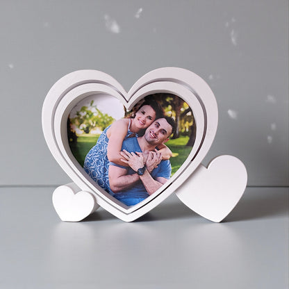 Cadre photo en forme de coeur