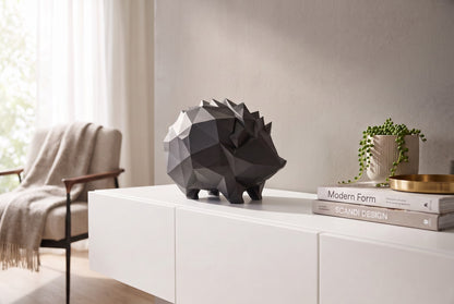 Hérisson low poly – Sculpture géométrique en impression 3D