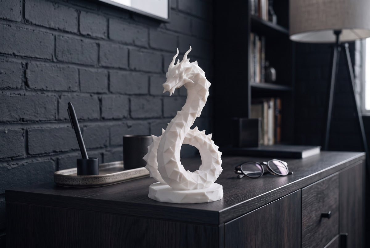 Sculpture « Dragon Hydre Low Poly » - vue 1