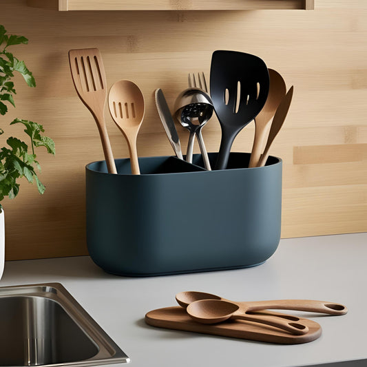 Organisateur d’ustensiles de cuisine – design moderne et fonctionnel