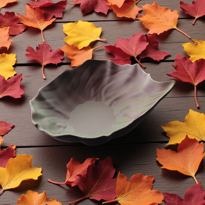 Bol en forme de feuilles