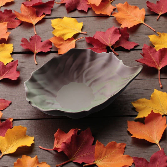 Bol en forme de feuilles