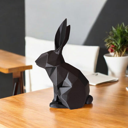 Statue lapin géométrique "Low Poly"
