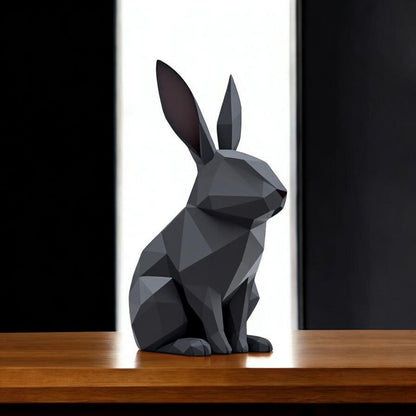 Statue lapin géométrique "Low Poly"