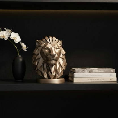 Sculpture « Buste de Lion Low Poly » - vue 1
