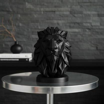 Sculpture « Buste de Lion Low Poly » - vue 3