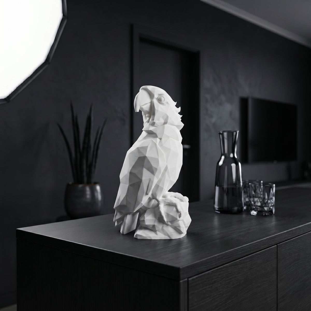 Sculpture « Perroquet Low Poly » - vue 2