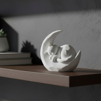 Sculpture « Chaton Endormi sur la Lune » - vue 1