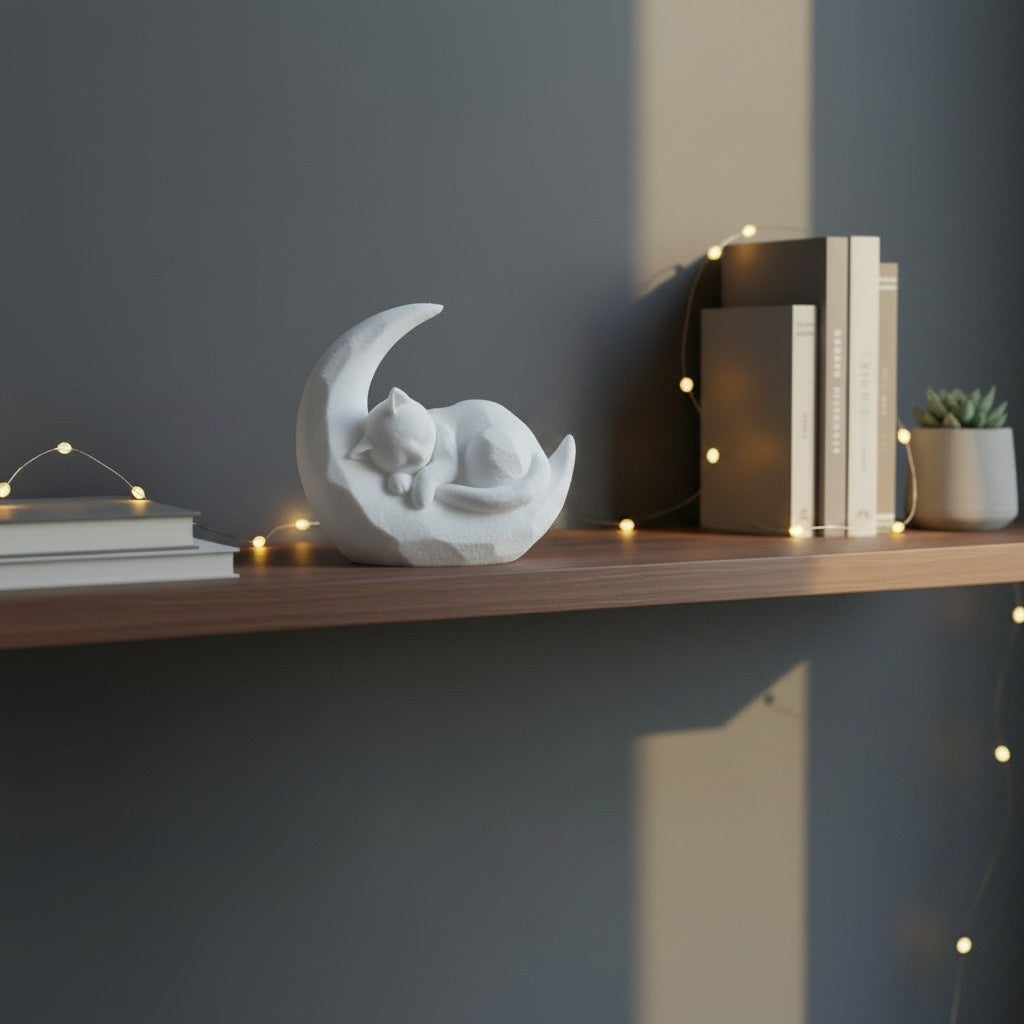 Sculpture « Chaton Endormi sur la Lune » - vue 2