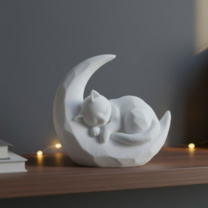 Sculpture « Chaton Endormi sur la Lune » - vue 3
