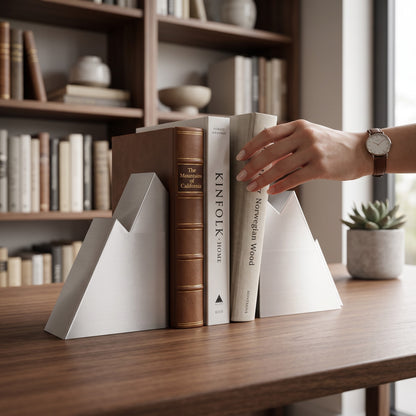 Serre-livres montagnes – Duo minimaliste en impression 3D