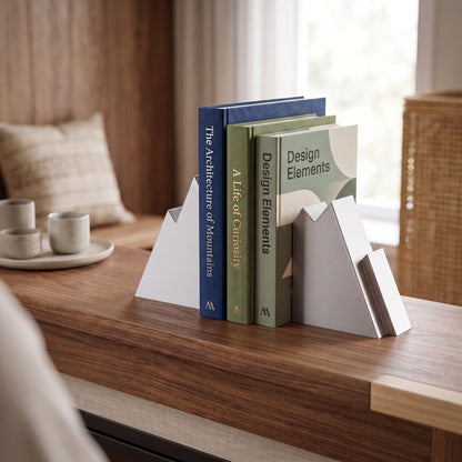 Serre-livres montagnes – Duo minimaliste en impression 3D