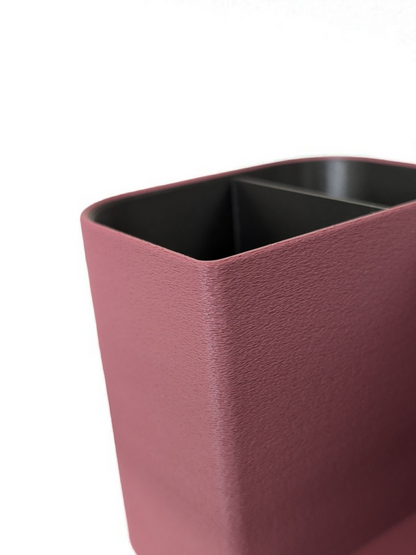 Organiseur de bureau bicolore – Design texturé